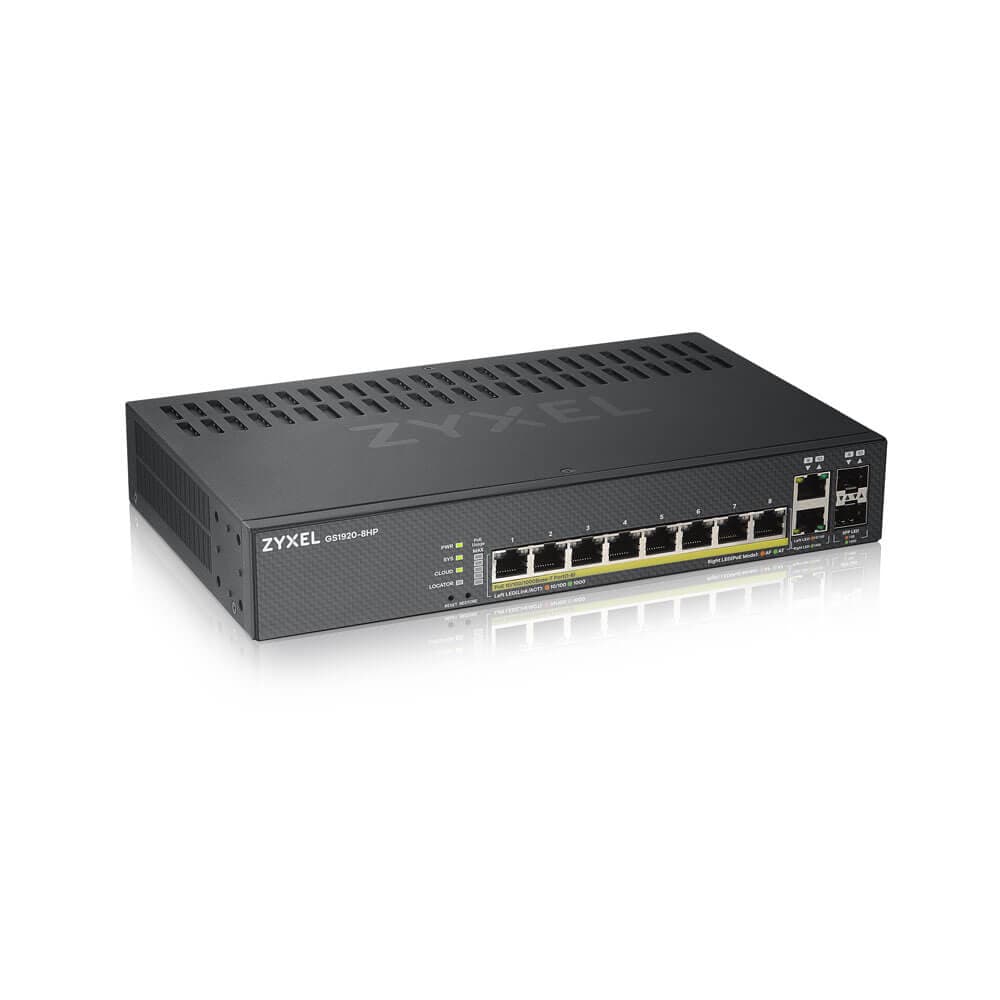 ZyXEL 8xGb 2xRJ SFP 2xSFP POE GS1920-8HPV2