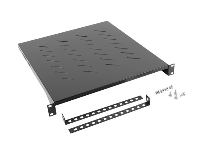 LANBERG 19" PEVNÁ POLICE 1U 483X500MM MAX. NOSNOST DO 25 KG ČERNÁ