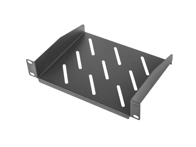 LANBERG 10" PEVNÁ POLICE 1U 254X180MM MAX. NOSNOST DO 20 KG ČERNÁ