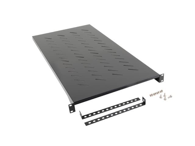 LANBERG 19" PEVNÁ POLICE 1200 MM ČERNÁ (1U 483X910 MM MAX. NOSNOST DO 25 KG, 4BODOVÁ MONTÁŽ)