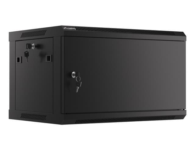 LANBERG RACKOVÁ SKŘÍŇ 19" PRO MONTÁŽ NA STĚNU 6U 600X450 PRO VLASTNÍ MONTÁŽ S KOVOVÝMI DVEŘMI ČERNÁ
