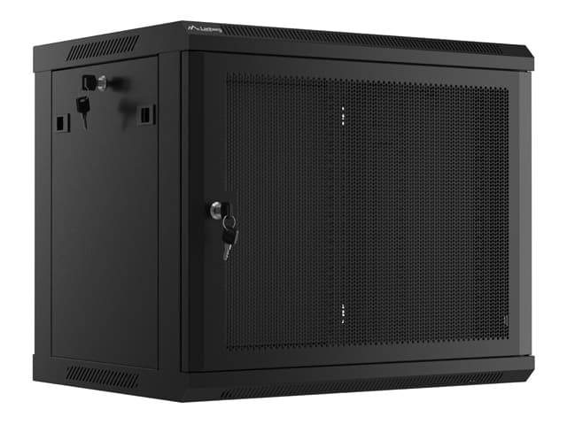 LANBERG 19" RACKOVÁ SKŘÍŇ PRO MONTÁŽ NA STĚNU 9U 600X450 S PERFOROVANÝMI DVEŘMI ČERNÁ