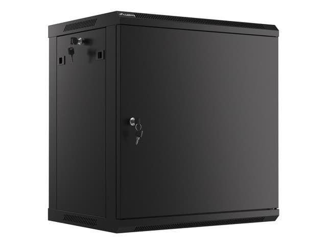 LANBERG RACKOVÁ SKŘÍŇ 19" NÁSTĚNNÁ 12U 600X450 PRO VLASTNÍ MONTÁŽ S KOVOVÝMI DVEŘMI ČERNÁ