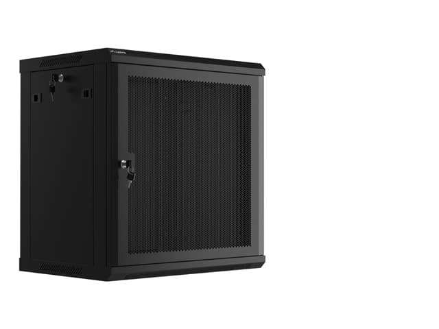 LANBERG 19" RACKOVÁ SKŘÍŇ 12U 600X450 S PERFOROVANÝMI DVEŘMI ČERNÁ - PLOCHÉ BALENÍ