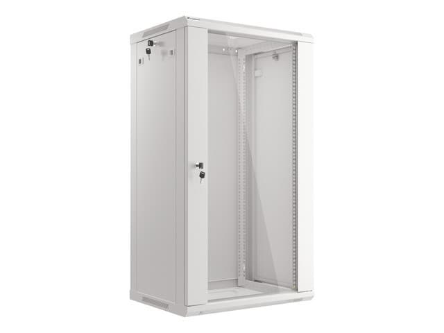 LANBERG 19" RACKOVÁ SKŘÍŇ PRO MONTÁŽ NA STĚNU 22U 600X450 (FLAT PACK) ŠEDÁ V2