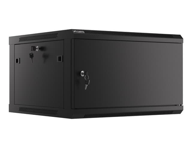 LANBERG RACKOVÁ SKŘÍŇ 19" PRO MONTÁŽ NA STĚNU 6U 600X600 PRO VLASTNÍ MONTÁŽ S KOVOVÝMI DVEŘMI ČERNÁ