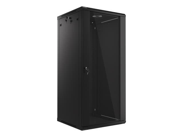LANBERG 19" RACKOVÁ SKŘÍŇ PRO MONTÁŽ NA STĚNU 27U 600X600 (FLAT PACK) ČERNÁ V2