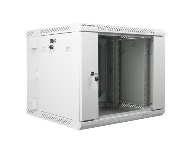LANBERG RACKOVÁ SKŘÍŇ 19" DVOUDÍLNÁ NÁSTĚNNÁ 9U 600X600 (FLAT PACK) ŠEDÁ