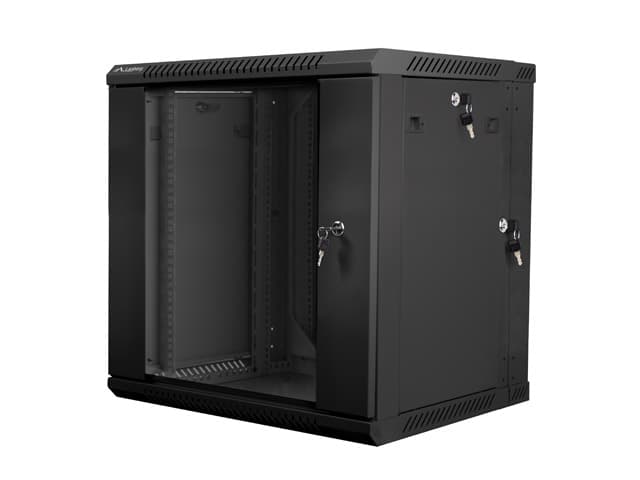 LANBERG RACKOVÁ SKŘÍŇ 19" DVOUDÍLNÁ NÁSTĚNNÁ 12U 600X600 (FLAT PACK) ČERNÁ