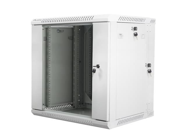 LANBERG RACKOVÁ SKŘÍŇ 19" DVOUDÍLNÁ NÁSTĚNNÁ 12U 600X600 (FLAT PACK) ŠEDÁ