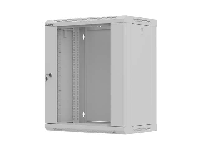 LANBERG 19" RACKOVÁ SKŘÍŇ 12U 540X350 (FLAT PACK) S PROSKLENÝMI DVEŘMI ŠEDÁ