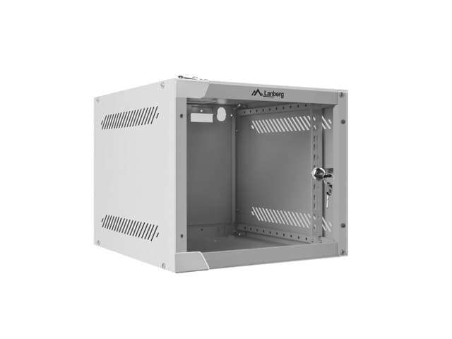 LANBERG RACKOVÁ SKŘÍŇ 10" NÁSTĚNNÁ 4U 280X310 (FLAT PACK) S PROSKLENÝMI DVEŘMI ŠEDÁ