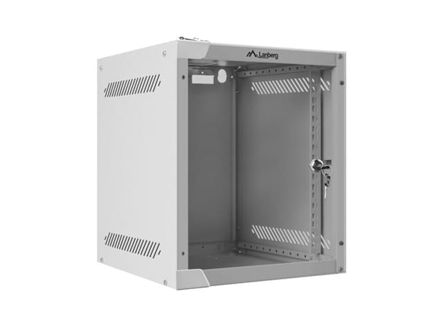 LANBERG RACKOVÁ SKŘÍŇ 10" NÁSTĚNNÁ 6U 280X310 (FLAT PACK) S PROSKLENÝMI DVEŘMI ŠEDÁ