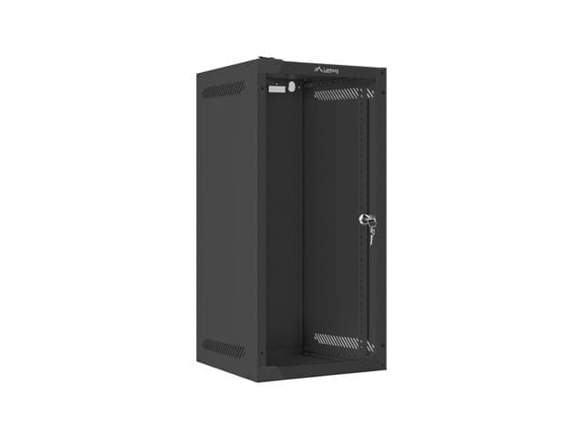 LANBERG RACKOVÁ SKŘÍŇ 10" NÁSTĚNNÁ 12U 280X310 (FLAT PACK) S PROSKLENÝMI DVEŘMI ČERNÁ