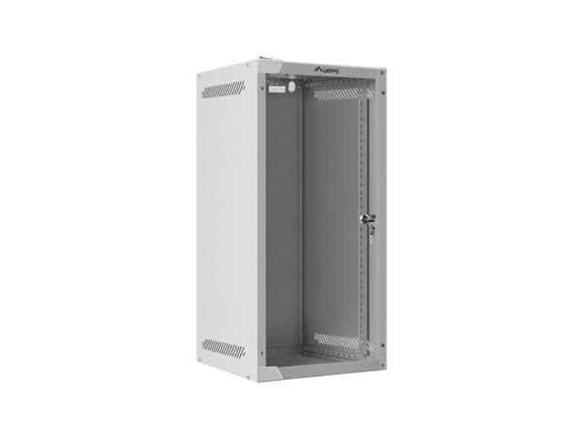LANBERG RACKOVÁ SKŘÍŇ 10" NÁSTĚNNÁ 12U 280X310 (FLAT PACK) S PROSKLENÝMI DVEŘMI ŠEDÁ