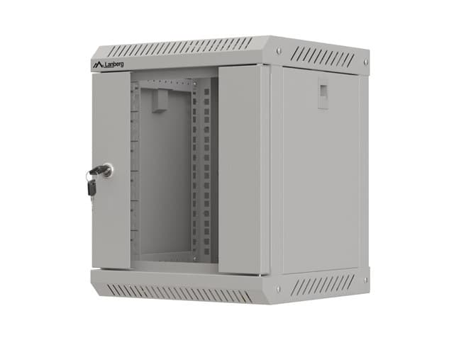 LANBERG RACKOVÁ SKŘÍŇ 10" NÁSTĚNNÁ 6U 300X300 (FLAT PACK) S PROSKLENÝMI DVEŘMI ŠEDÁ