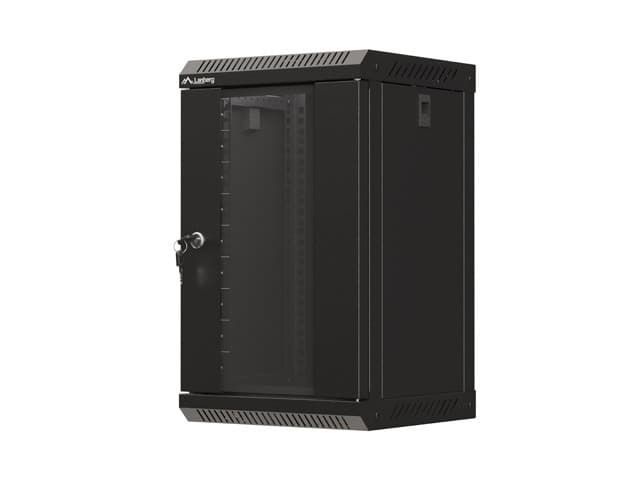 LANBERG RACKOVÁ SKŘÍŇ 10" NÁSTĚNNÁ 9U 300X300 (FLAT PACK) S PROSKLENÝMI DVEŘMI ČERNÁ