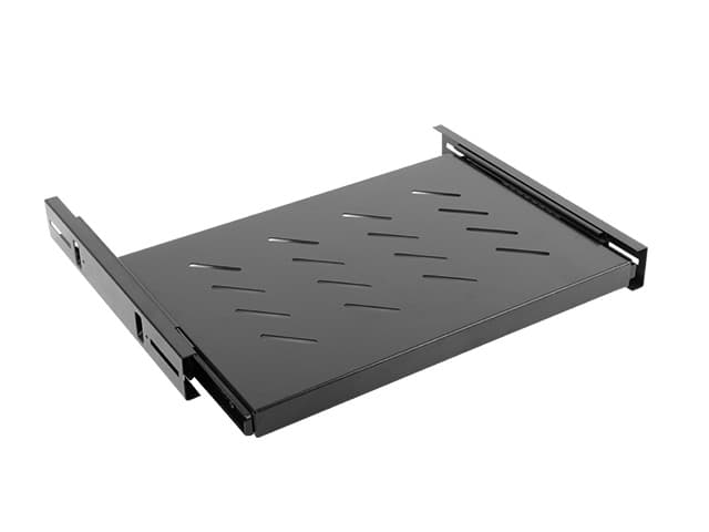 LANBERG 19" POSUVNÁ POLICE 1U 465X347MM MAX. NOSNOST DO 60 KG ČERNÁ