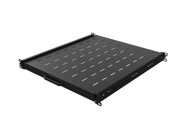 LANBERG POSUVNÁ POLICE PRO 19" RACKOVÉ SKŘÍNĚ 500MM ČERNÁ (1U 445X500MM, NOSNOST DO 35KG, 4-P
