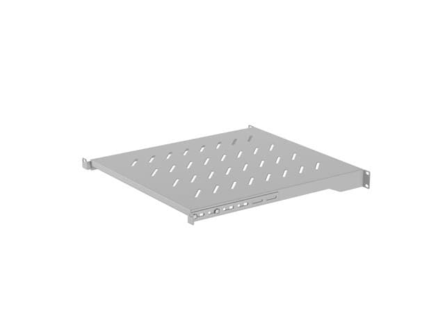 LANBERG POLICE PRO 19" SKŘÍNĚ 800MM ŠEDÁ (1U 483X500MM NOSNOST DO 25KG, 4BODOVÁ MONTÁŽ)