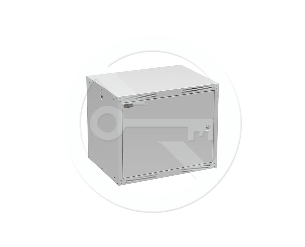 Rozvaděč nástěnný GrandN Duo 9U 450mm, dveře plech, RAL7035, GrandND-9U-645-21-G