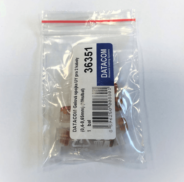 DATACOM Gelová spojka UY pro 2 kabely (0,4-0,65mm) (10ks