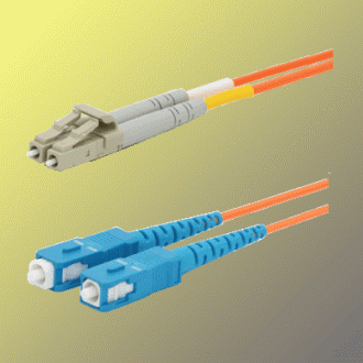 Optický patchkabel duplex LC-SC, 62,5 125um MM, 1m, OM1