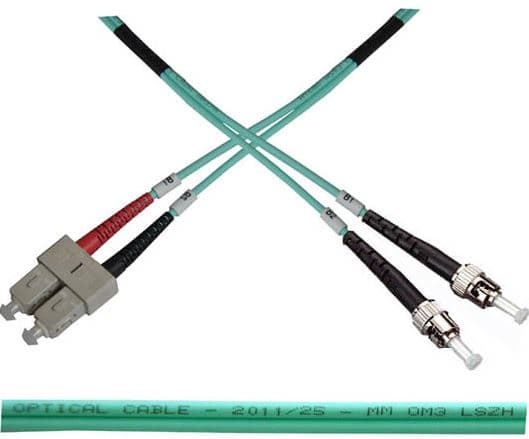 Optický patch kabel duplex SC-ST 50 125 MM 1m OM3