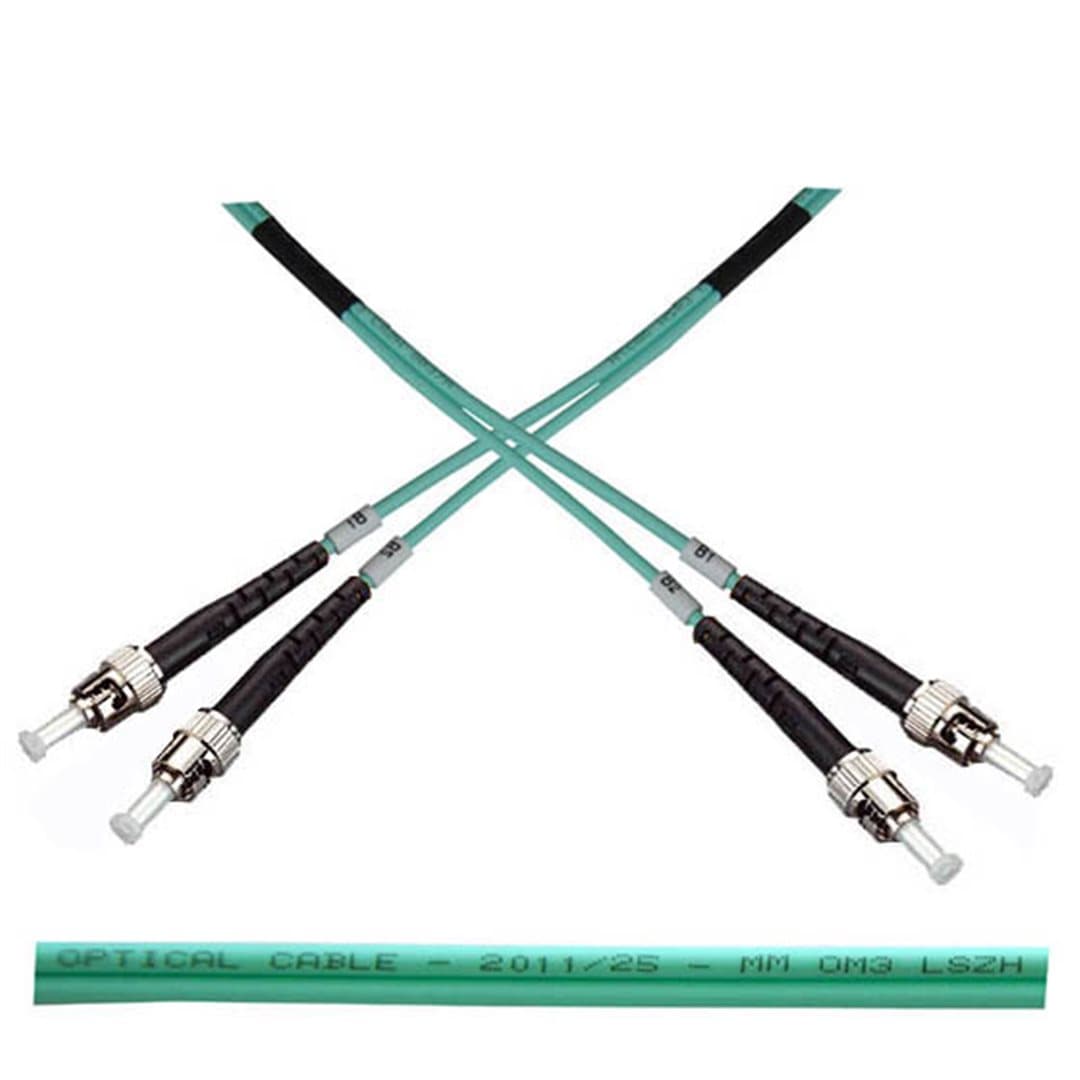 Optický patch kabel duplex ST-ST 50 125 MM 1m OM3