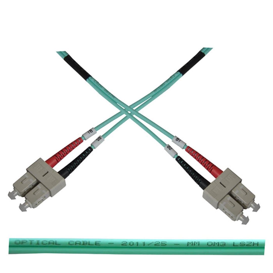Optický patch kabel duplex SC-SC 50 125 MM 60m OM3