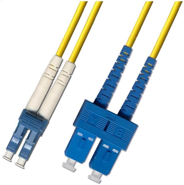 Optický patchkabel duplexní, LC UPC-SC UPC 9 125um SM, 8m, OS2