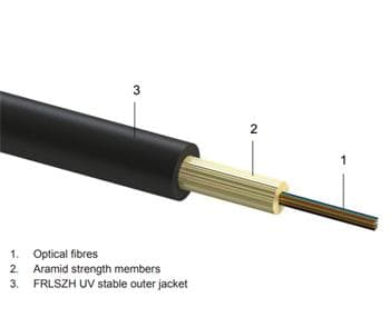 16vl. 9 125 DROP FTTx SM G.657A2 BLACK LSOH