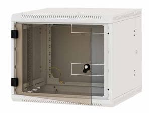 19" rozvaděč dvoudílný 6U 295mm celoskleněné dveře