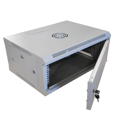 Datacom 19"rozv.jednodílný 4U hl.450mm plechové dveře