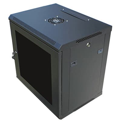 Datacom 19" rozvaděč 9U 450 mm (sklo) černý