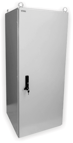 19" venkovní rozvaděč IP55 30U 600mm plech.dveře, 3-bod.zámek