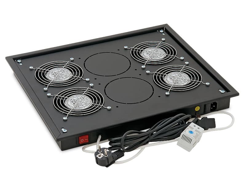 Vent.j. horní(spodní) 4x ventilátor 220V 92W Černá