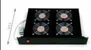 19" horiz.vent.j.4xVent.-220V 92W termost.2U černá