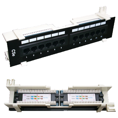 DATACOM Patch box UTP 12 port CAT5E DUAL BK