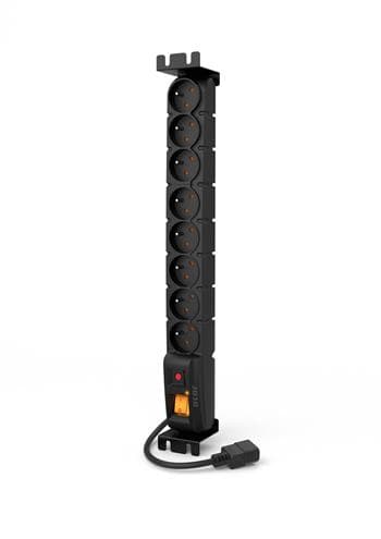 19" napájecí panel ACAR S8 3m 8x230V-3m IEC320 C14