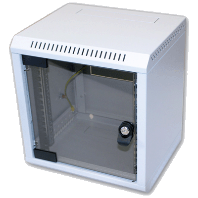 10" rack jednodílný 6U 260 TRITON šedý dveře sklo