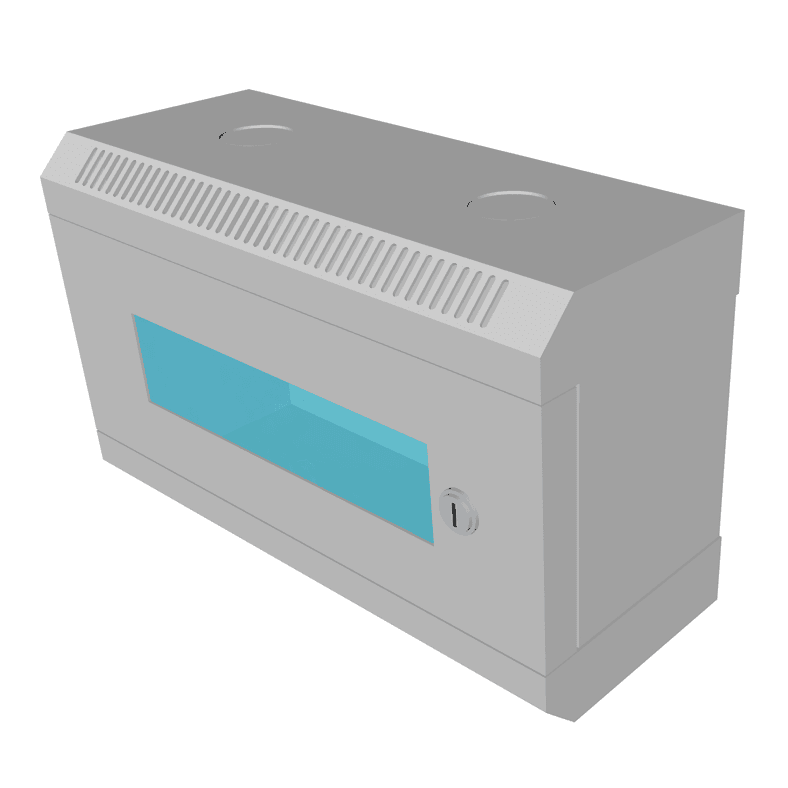 10" rack jednodílný 4U 140 DATACOM Šedý Skl.dv