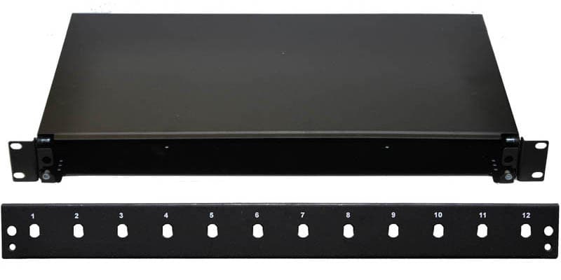 19" Optická vana 12xST simplex včetně kazety černá