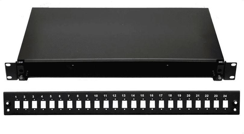 19" Optická vana  24xSC simplex černá aretace plastovým klipem