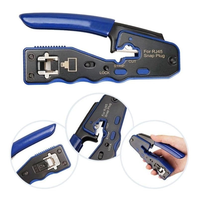 W-Star Krimpovací kleště RJ45 WSEZ670 profesionální kleště  EZ Cat6, Cat5, RJ45EZ, STP