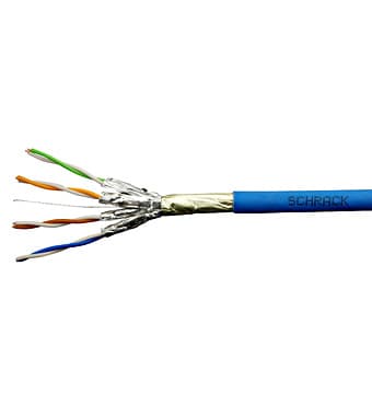 Kabel F FTP Cat.6a 500 MHz 4x2xAWG23, LS0H modrý, Dca, 500m