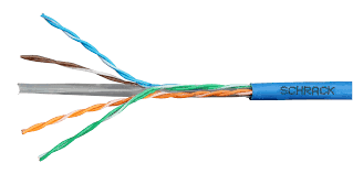 Kabel U UTP Cat.6 4x2xAWG24 300 MHz, LS0H modrý, Eca, drát