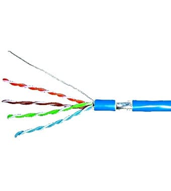 Kabel F UTP Cat.5e 4x2xAWG24, LS0H plášt modrý, box 305m