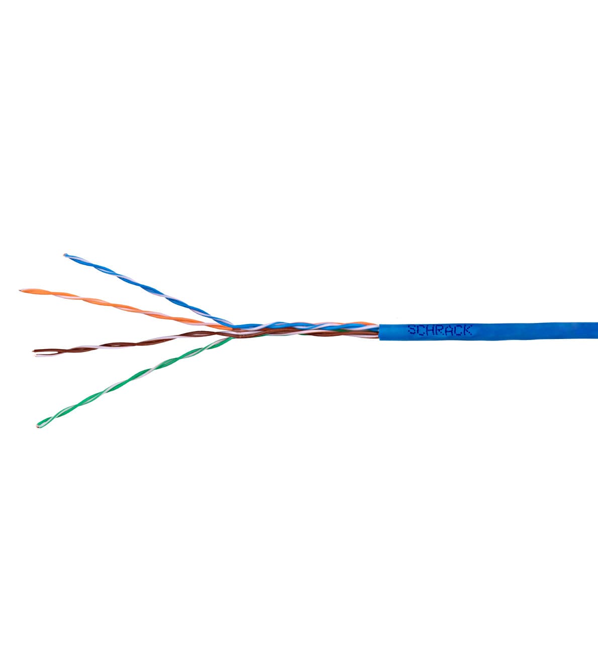 Kabel U UTP Cat5e AWG24 PVC Eca modrý 305m