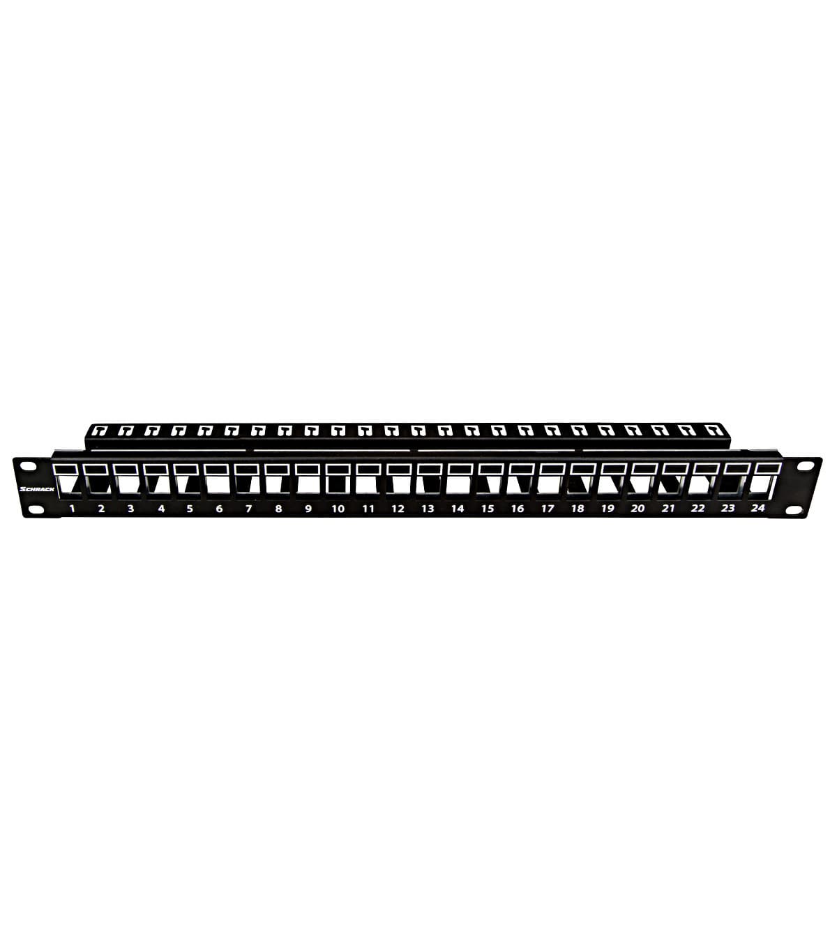 19"patchpanel AMPARO pro 24 keystone SFA SFB neosazený, 1U